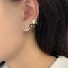 20CHANEL香奈儿双c山茶花耳钉耳夹