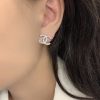 CHANEL香奈儿双c满钻耳钉耳环