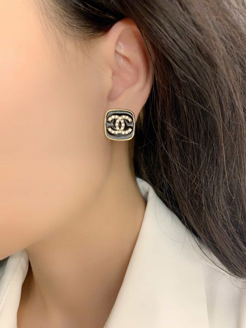 20CHANEL香奈儿双c耳钉耳环 - Image 4