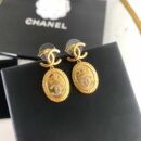 CHANEL香奈儿金色双c皇冠耳钉耳环