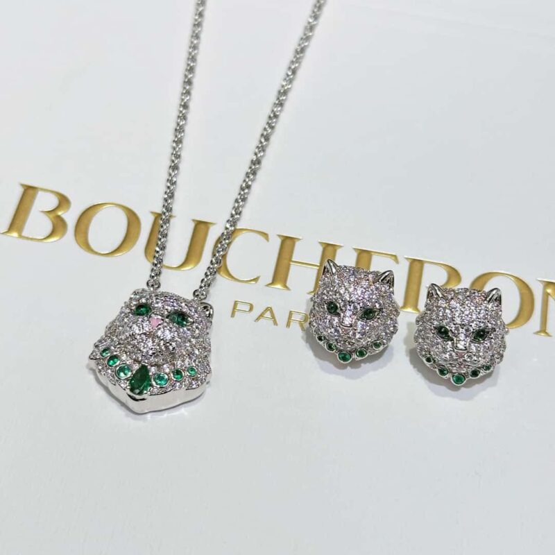 ☀ BOUCHERON/宝诗龙满钻龙猫项链 耳钉 ☀ - Image 16