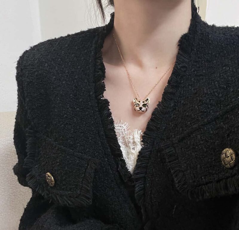 ☀ BOUCHERON/宝诗龙满钻龙猫项链 耳钉 ☀ - Image 4
