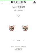 ☀ BOUCHERON/宝诗龙满钻龙猫项链 耳钉 ☀