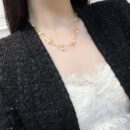 Celine瑟琳双层凯旋门珍珠项链