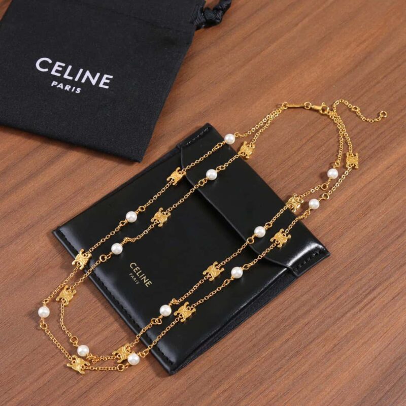 Celine瑟琳双层凯旋门珍珠项链 - Image 6