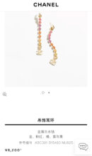 ☀️☑️ 香奈儿双C彩钻耳钉耳环 ☀️