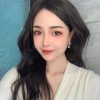 DIOR迪奥满钻桃心CD耳钉耳环