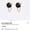 ☑️DIOR迪奥黑色珍珠耳钉耳环