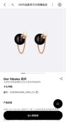 ☑️DIOR迪奥黑色珍珠耳钉耳环