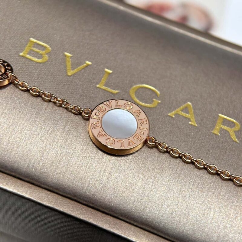 ☀BVLGARI宝格丽圆饼四花手链 ☀️玫瑰金色白贝母 黑玛瑙 ☀️可适合15-19cm手围 - Image 11