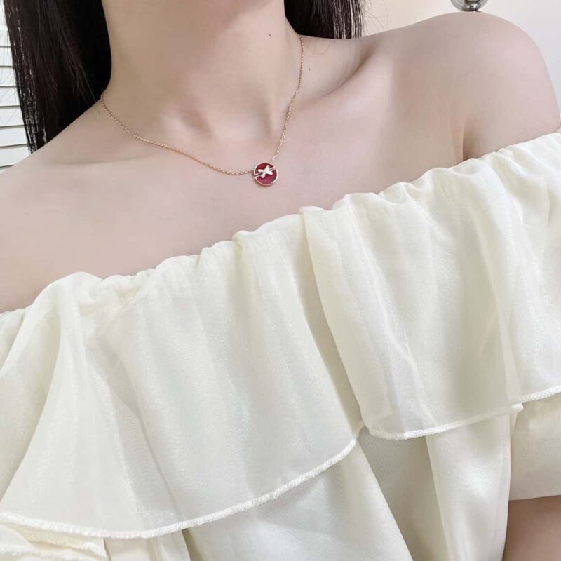 尚美巴黎 Jeux de Liens Harmony 缘系•一生系列圆 •缘 红玉髓 白贝母项链 - Image 11