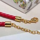 【款式】DIOR迪奥金色CD LOCK红绳手链手绳