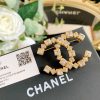 CHANEL香奈儿双c方钻胸针