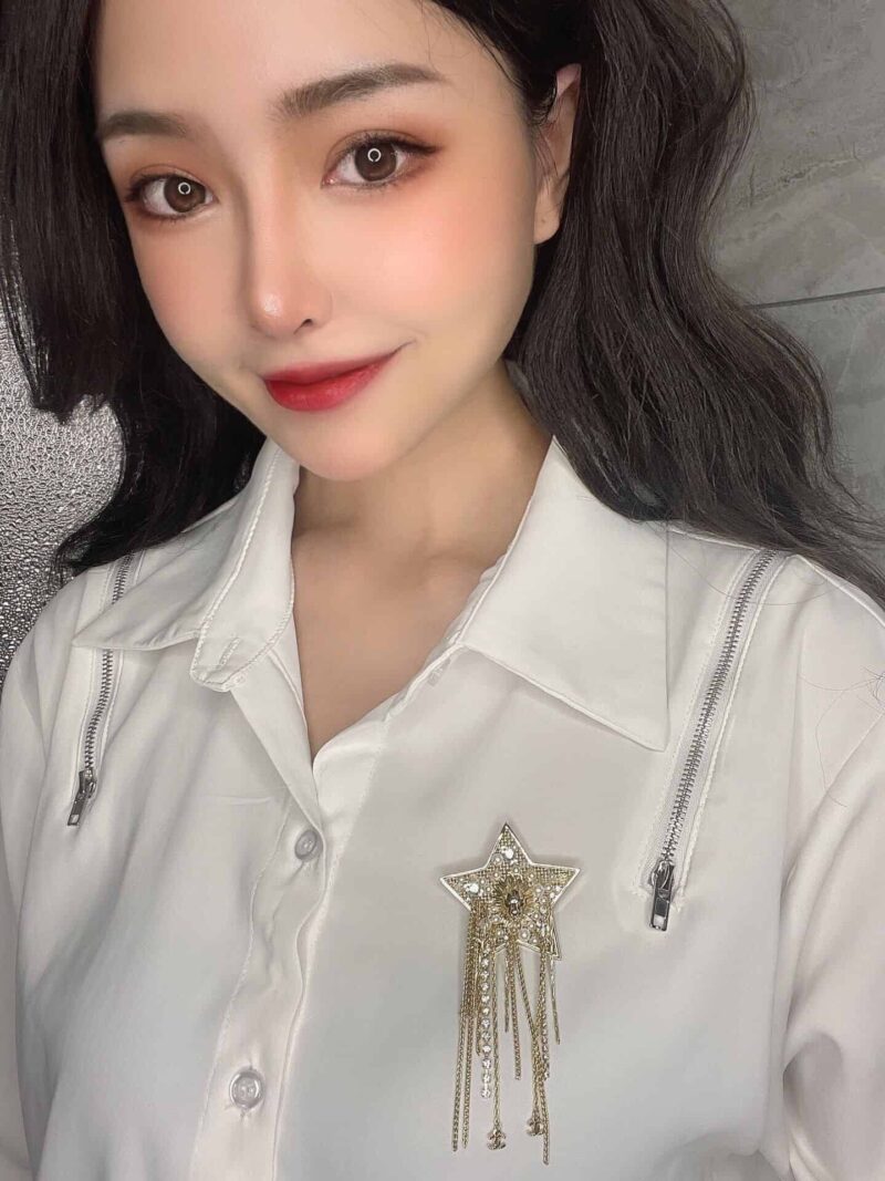 CHANEL香奈儿双c五角星流苏胸针 - Image 2