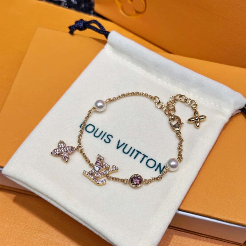 M1220A ☀Louis Vuitton 路易威登LV ICONIC TRESOR满钻粉钻手链 ☀ - Image 6
