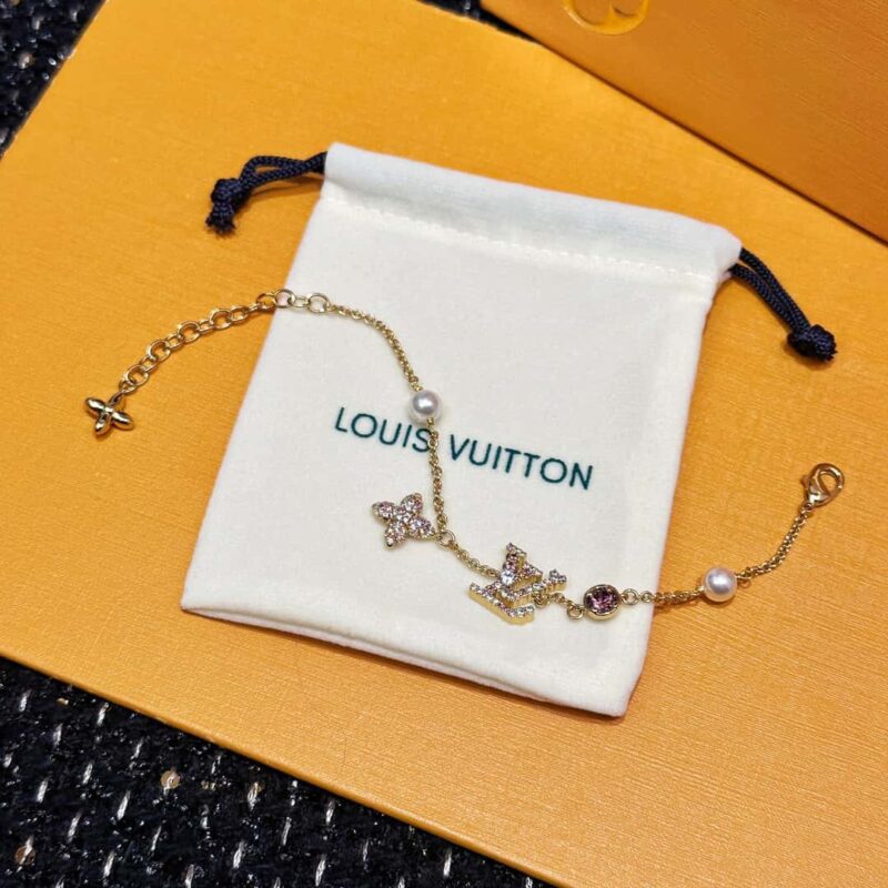 M1220A ☀Louis Vuitton 路易威登LV ICONIC TRESOR满钻粉钻手链 ☀ - Image 8
