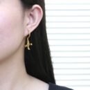 ☀ FENDI芬迪蝴蝶结耳钉耳环 ☀