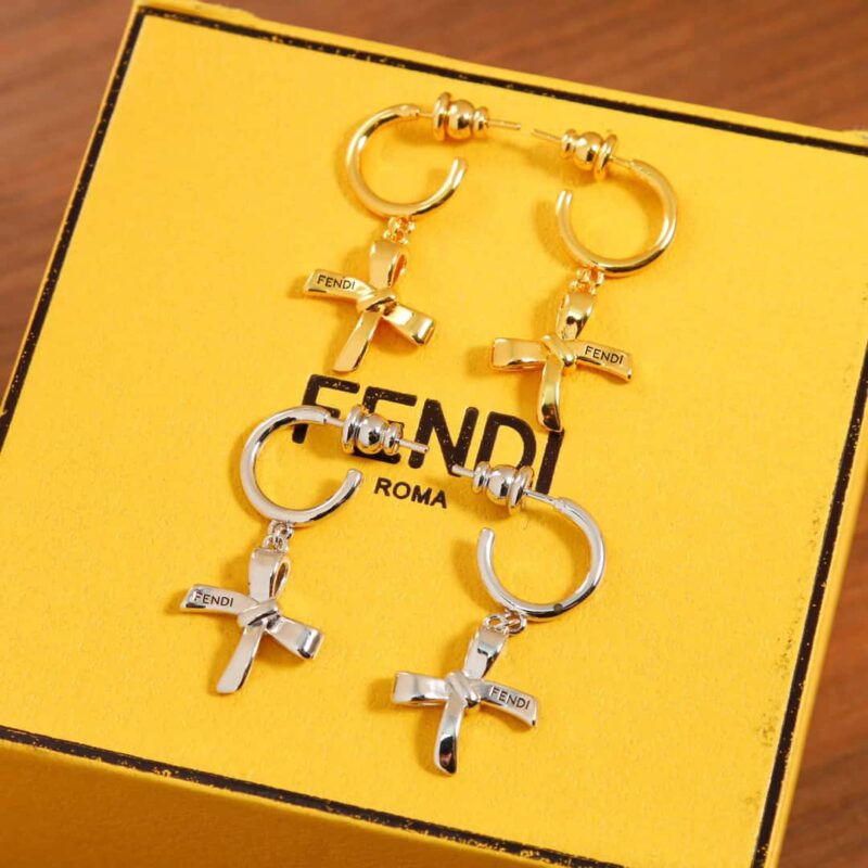 ☀ FENDI芬迪蝴蝶结耳钉耳环 ☀ - Image 10