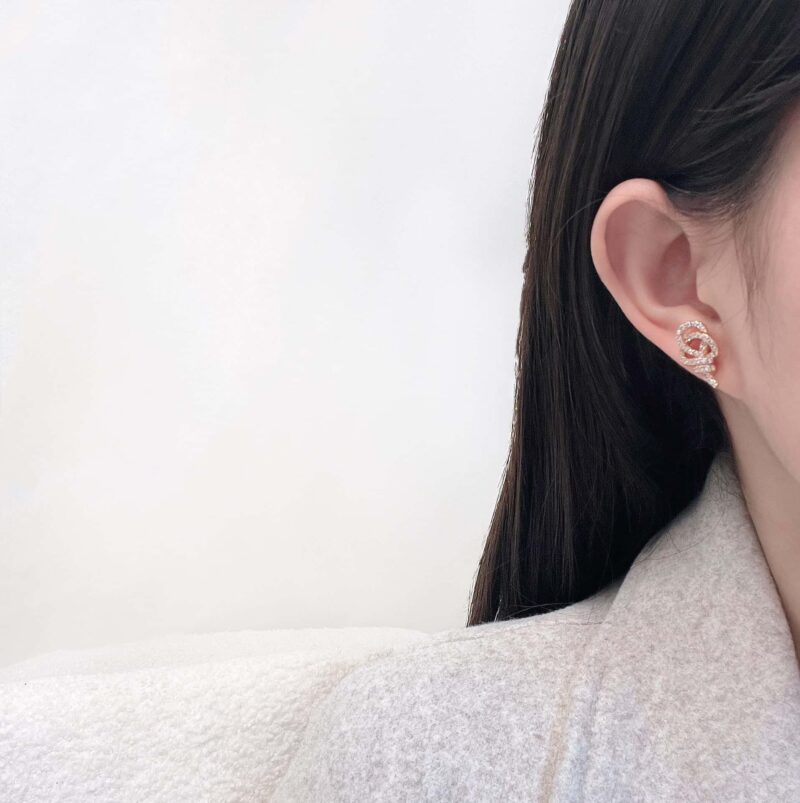 ☑️TIFFANY&Co. Woven满钻钥匙耳钉耳环 - Image 10