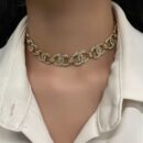 CHANEL香奈儿双c满钻项链 手链