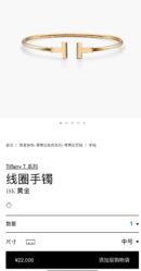 光面 ☀️Tiffany&co 蒂芙尼 经典款T字系列 光面银色玫瑰金双T手镯 ☀️