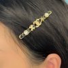 20CHANEL香奈儿双c黑皮绳发夹发卡