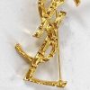 YSL / SLP  YSL字母logo 金色徽标胸针