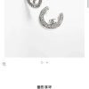 ☀️☑️ 香奈儿半圆双c满钻耳钉耳环 ☀️