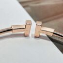 粉钻款☀️Tiffany&co 蒂芙尼 经典款T字系列 绿松石带钻玫瑰金双T手镯 ☀️
