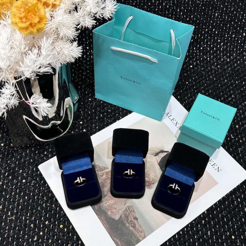 （5钻）☀️Tiffany&co 蒂芙尼 经典款T字系列 5钻双T戒指 ☀️ - Image 17