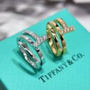 ☀️三圈戒指 ☀️Tiffany&co 蒂芙尼 经典款T字系列 三圈双T戒指 ☀️