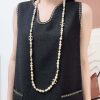 ☀️☑️ 香奈儿双c珍珠五角星⭐星星毛衣链项链