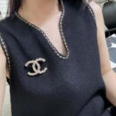 ☀️☑️ 香奈儿双c粉钻珍珠胸针