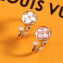 ☀Louis Vuitton 路易威登COLOR BLOSSOM MINI STAR 粉贝 白贝钻石戒指