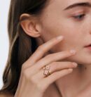 ☀Louis Vuitton 路易威登COLOR BLOSSOM MINI STAR 粉贝 白贝钻石戒指