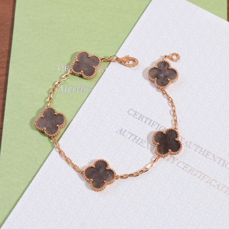 ☀️Van Cleef &Arpels 梵克雅宝银曜石五花手链 ☀ - Image 7