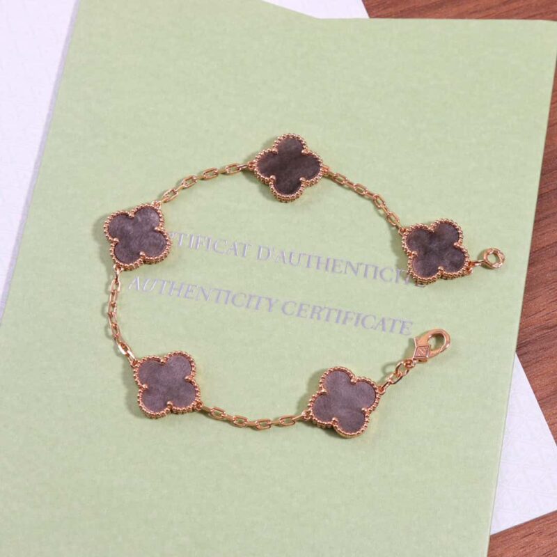 ☀️Van Cleef &Arpels 梵克雅宝银曜石五花手链 ☀ - Image 11