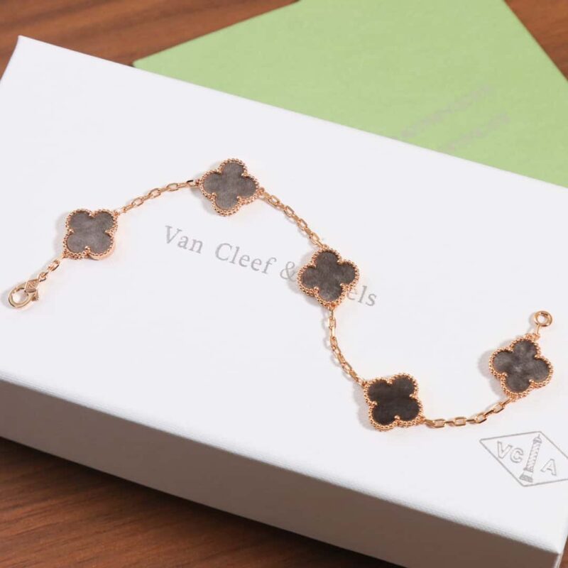 ☀️Van Cleef &Arpels 梵克雅宝银曜石五花手链 ☀ - Image 13
