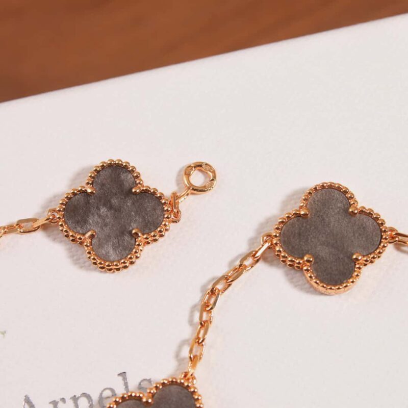 ☀️Van Cleef &Arpels 梵克雅宝银曜石五花手链 ☀ - Image 14