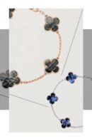 ☀️Van Cleef &Arpels 梵克雅宝银曜石五花手链 ☀