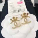 CHANEL香奈儿皇冠双c耳钉耳环