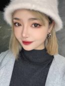 CHANEL香奈儿双c黑皮绳耳钉耳环