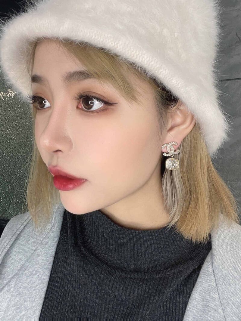 CHANEL香奈儿双c珍珠耳钉耳环 - Image 2