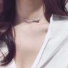CHANEL香奈儿蝴蝶结满钻项链