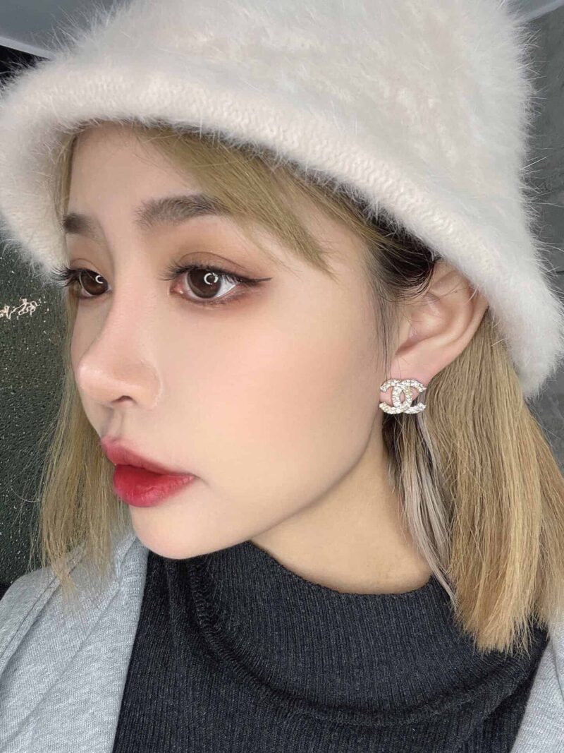 CHANEL香奈儿双c珍珠耳钉耳环 - Image 2