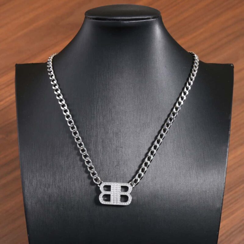 ☀️️巴黎世家BALENCIAGA双B满钻项链 - Image 6