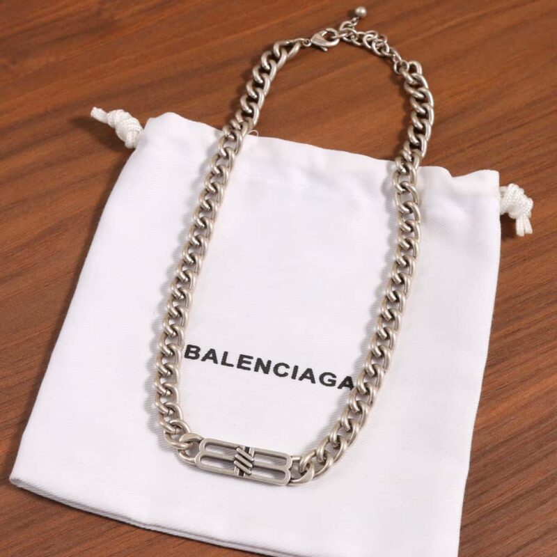 ☀️️巴黎世家BALENCIAGA双B满钻项链 - Image 11