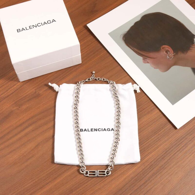 ☀️️巴黎世家BALENCIAGA双B满钻项链 - Image 12