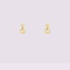 Gucci古驰金色迷你双G耳钉耳环