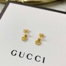 Gucci古驰金色迷你双G耳钉耳环
